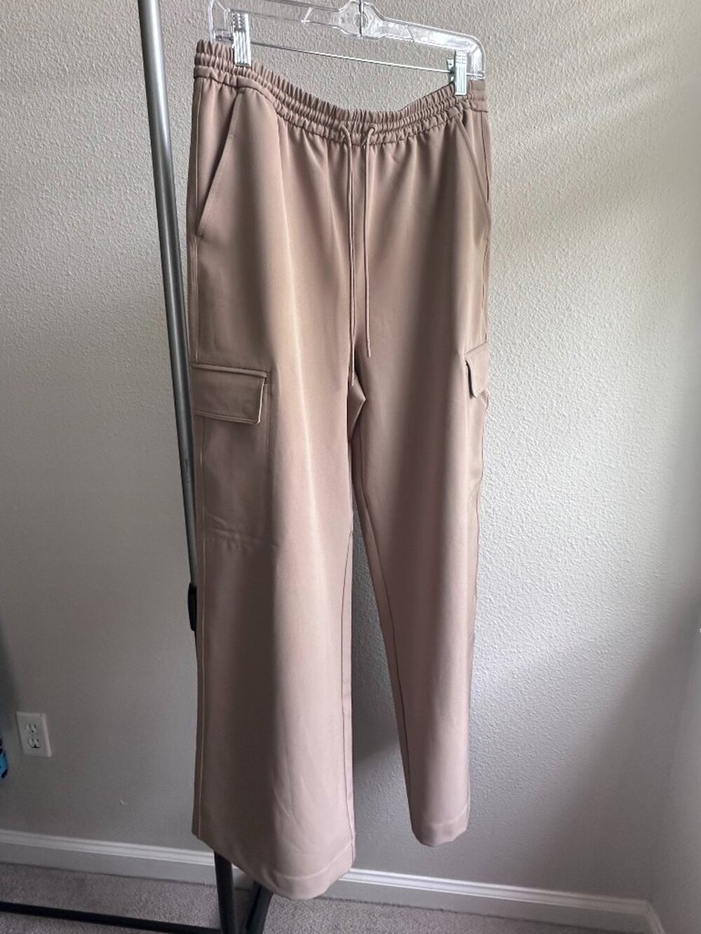 Athleta Promenade High Rise Cargo Pants Brownstone Beige M